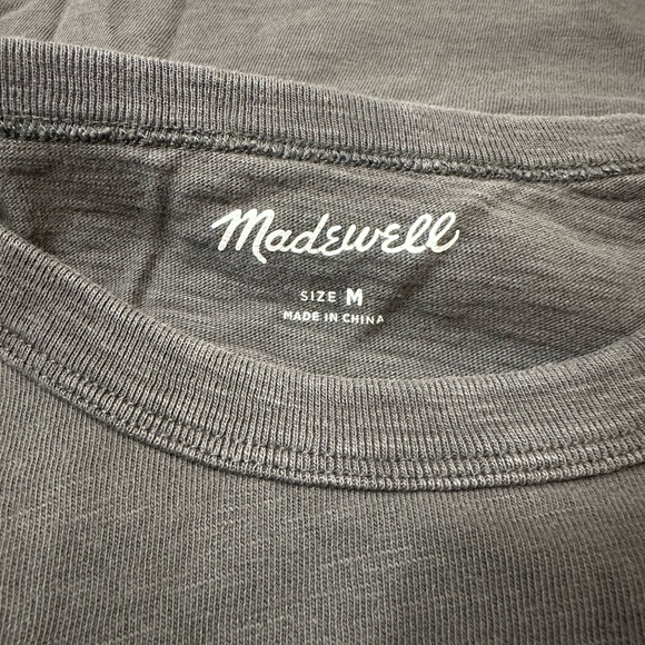 Madewell Men's Charcoal Long Sleeve Tee - Picture 3 of 3